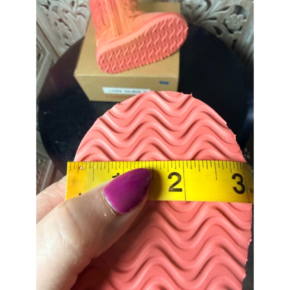 Liv Boots Kids Salmon Pink Cable Knit Shearling Lined Winter Boots LV889 Size S - Picture 8 of 10